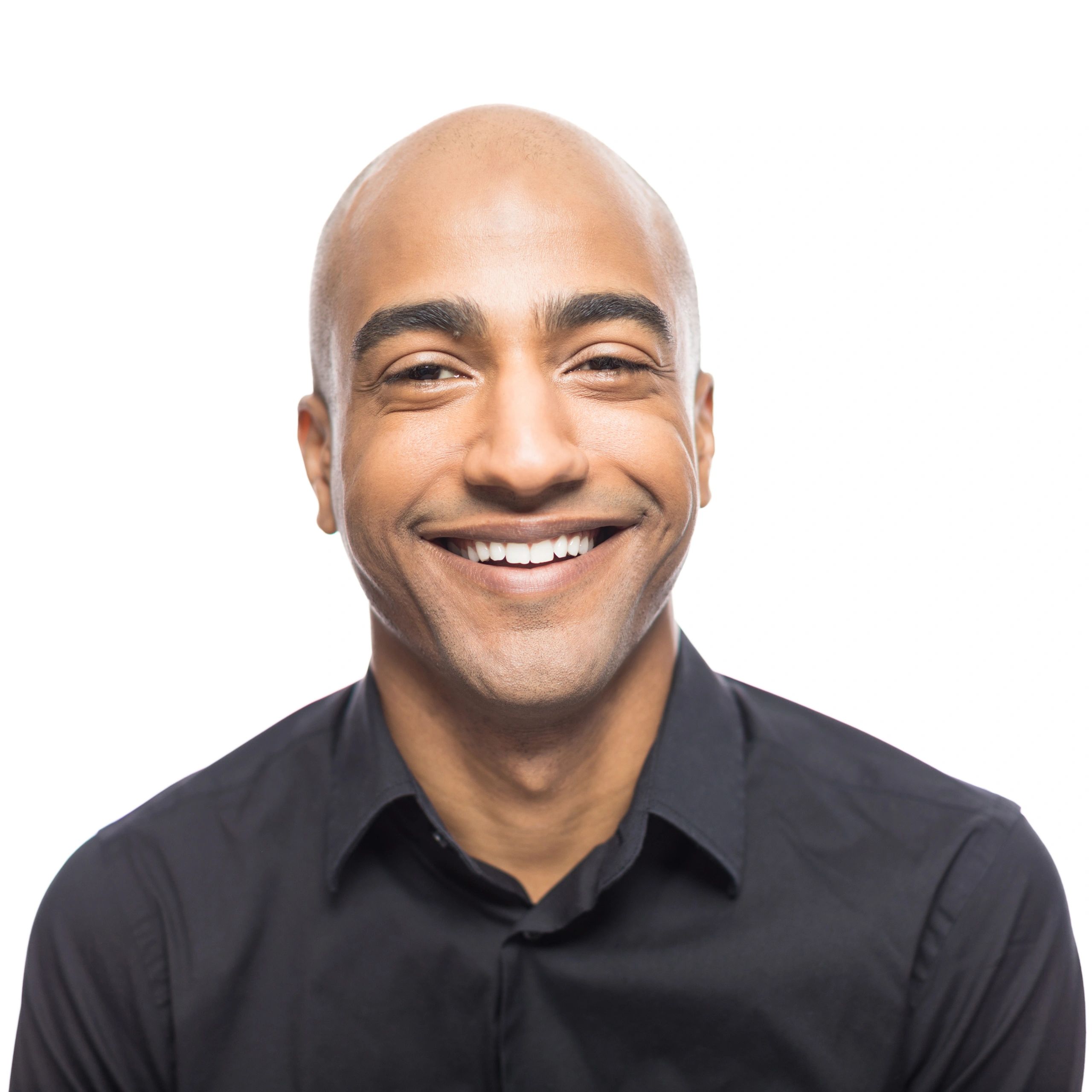 Professional headshot of a smiling man